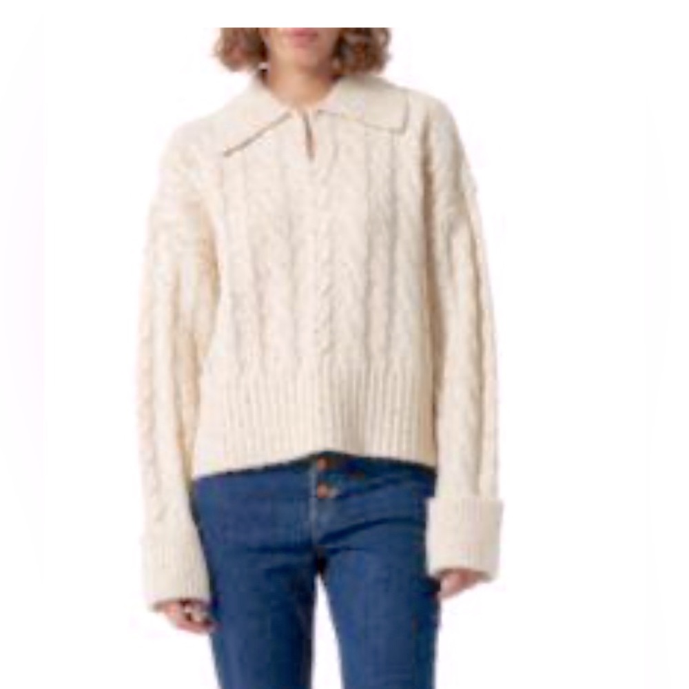 NWT French Connection Kyla Cable Knit Sweater - Picture 3 of 6